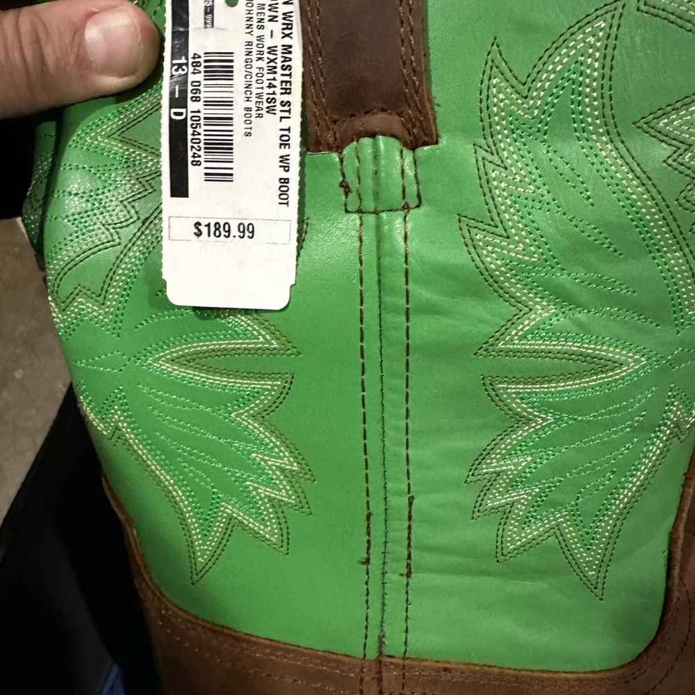 Green and Brown Western Boots